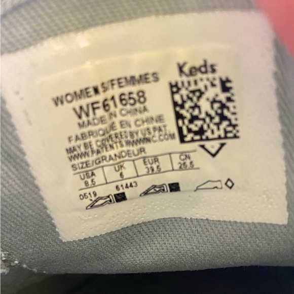 KEDS x KATE SPADE NEW YORK CHAMPION GLITTER SNEAKERS BLUE RIBBONED LACES WF61658 - Picture 17 of 17